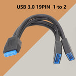 Computer-Motherboard 19-Pin USB3.0 Ein-zu-Zwei Verlängerungskabel, 21cm 19Pin
