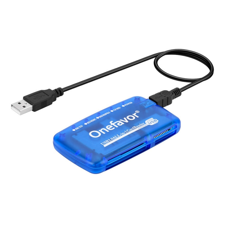 Onefavor All-in-One Kartenleser Unterstützt SM / XD / SD / MMC / MS / CF Karten, All-in-One, Kartenleser+Type-C Adapter, Kartenleser+8-Pin Adapter
