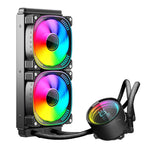 COOLMOON CM-YM-240T Digital ARGB Lens Edition Integrierter Wasserkühlungs-CPU-Kühler Temperaturanzeige CPU-Lüfter, CM-YM-240T