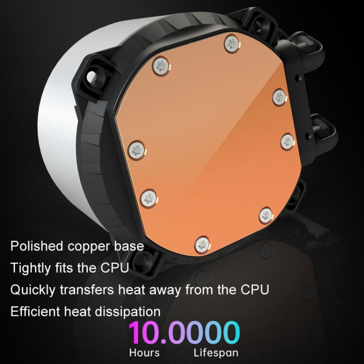 COOLMOON CM-YM-240T Digital ARGB Lens Edition Integrierter Wasserkühlungs-CPU-Kühler Temperaturanzeige CPU-Lüfter, CM-YM-240T
