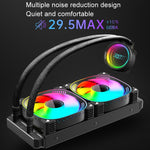 COOLMOON CM-YM-240T Digital ARGB Lens Edition Integrierter Wasserkühlungs-CPU-Kühler Temperaturanzeige CPU-Lüfter, CM-YM-240T