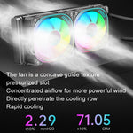COOLMOON CM-YM-240T Digital ARGB Lens Edition Integrierter Wasserkühlungs-CPU-Kühler Temperaturanzeige CPU-Lüfter, CM-YM-240T