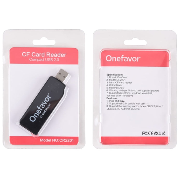 Onefavor USB2.0 Hochgeschwindigkeits-Lese- und Schreib-CF-Kartenleser, CF-Kartenleser