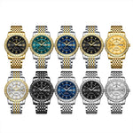 BINBOND B2202 Diamant Dual-Kalender Leuchtende Quarzuhr, Inter-Gold-Blau, Inter-Gold-Grün, Inter-Gold-Schwarz, Inter-Gold-Weiß, Voll-Gold-Gold, Voll-Gold-Schwarz, Weiß Stahl-Blau, Weiß Stahl-Schwarz, Weiß Stahl-Weiß, Schwarz Stahl-Schwarz-Weiß Nagel