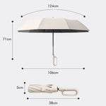 Vollautomatischer Regenschirm für jedes Wetter, faltbar, Unisex, Sonnenschutz, Forward Beige 105cm, Forward Blue 105cm, Forward Gray 105cm, Forward Beige 125cm, Forward Blue 125cm, Forward Gray 125cm, Reverse Beige 105cm, Reverse Blue 105cm