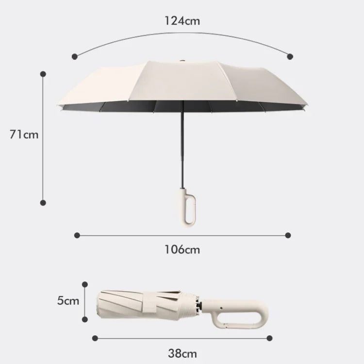 Vollautomatischer Regenschirm für jedes Wetter, faltbar, Unisex, Sonnenschutz, Forward Beige 105cm, Forward Blue 105cm, Forward Gray 105cm, Forward Beige 125cm, Forward Blue 125cm, Forward Gray 125cm, Reverse Beige 105cm, Reverse Blue 105cm