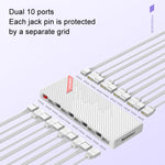 COOLMOON AM10 ARGB+PWM Dual 10 Ports Temperatursteuerungs-Splitter Gehäuselüfter 5V 3Pin HUB