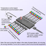 COOLMOON AM10 ARGB+PWM Dual 10 Ports Temperatursteuerungs-Splitter Gehäuselüfter 5V 3Pin HUB
