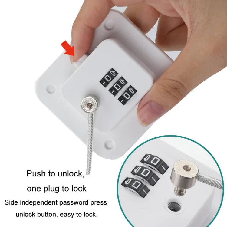 Child Safety Lock No Hole Window Limiter Refrigerator Drawer Cabinet Combination Lock, 3-bit Black, 3-bit White, 2-bit Black, 2-bit White, 2-bit Gray