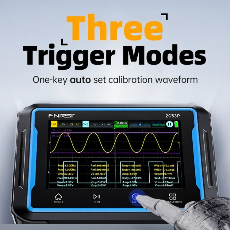 FNIRSI 2C53P Dual-Kanal Flachbildschirm Digitaloszilloskop Multimeter Signalgenerator 3 in 1, 2C53P