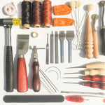Handgefertigtes Leder-DIY-Werkzeugset, 35-teilig