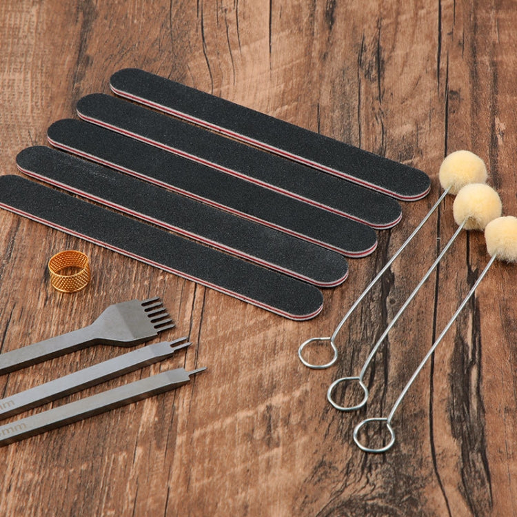 Handgefertigtes Leder-DIY-Werkzeugset, 35-teilig