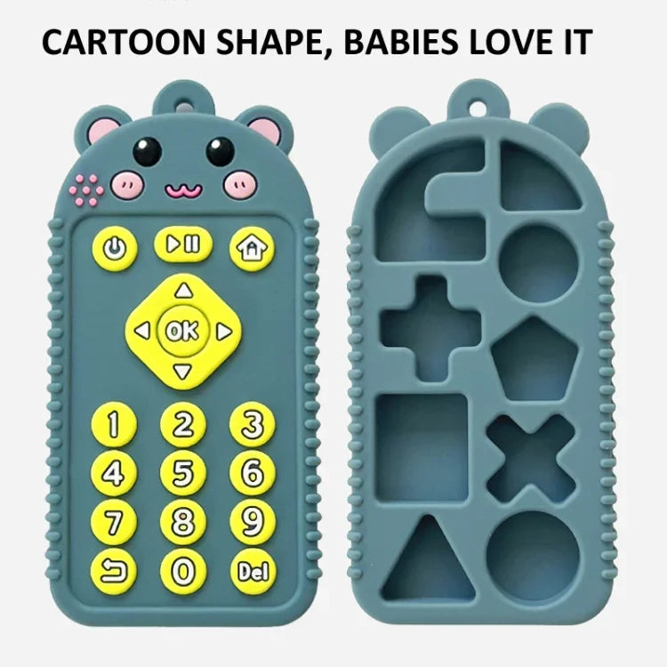 Cartoon-Fernbedienung Beißspielzeug Silikon Babybeißring für Neugeborene Kleinkinder Säuglinge, Welpe Schwarz, Welpe Blau, Welpe Grün, Hase Schwarz, Hase Blau, Hase Grün, Bär Schwarz, Bär Blau, Bär Grün