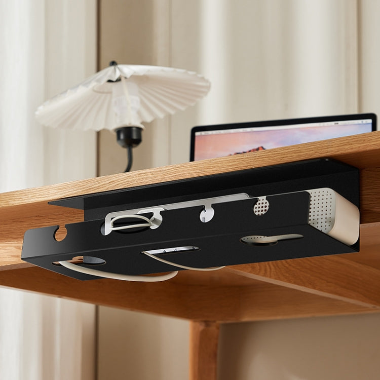 Kabelschlauch unter dem Schreibtisch, bohrfrei, für Zuhause, Computertisch, Stromkabel, Stecker, Aufbewahrungsregal