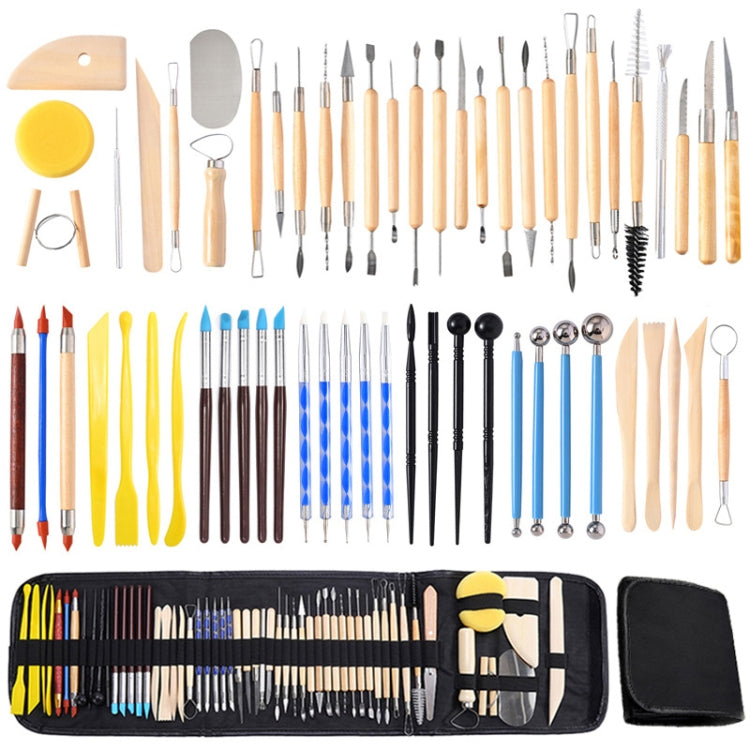 61-in-1 Tonwerkzeug-Set Keramik DIY Tonmodellierwerkzeuge für Töpferarbeiten, Backen, Schnitzen, 61-in-1