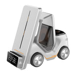 T20 5-in-1 Auto-förmiger Desktop-Wecker Wireless Charger mit Atmosphärenlicht, Weiß, Grau, Gelb, Orange