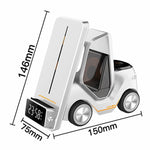 T20 5-in-1 Auto-förmiger Desktop-Wecker Wireless Charger mit Atmosphärenlicht, Weiß, Grau, Gelb, Orange