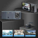 3 Kameraobjektiv 3-Zoll-IPS-Bildschirm WiFi Auto Dashcam 1080P Nachtsicht-Dashcam für Autos, 32G, 64G