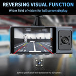 3 Kameraobjektiv 3-Zoll-IPS-Bildschirm WiFi Auto Dashcam 1080P Nachtsicht-Dashcam für Autos, 32G, 64G