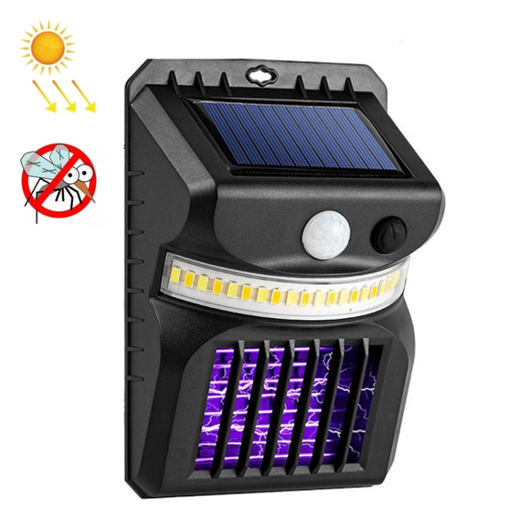 E-SMARTER W792 LED Solar-Wandleuchte mit Mückenvernichtungsfunktion (Violettes Licht) Intelligenter menschlicher Sensor Gartenlampe für den Außenbereich, Weißes Licht, Weißes Licht+Gelbes Licht