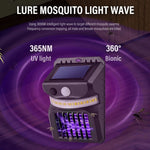 E-SMARTER W792 LED Solar-Wandleuchte mit Mückenvernichtungsfunktion (Violettes Licht) Intelligenter menschlicher Sensor Gartenlampe für den Außenbereich, Weißes Licht, Weißes Licht+Gelbes Licht