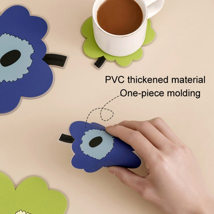 2er-Set Haushalt Blatt Wärmeisolierung Matten Küche Hochtemperaturbeständige Backunterlagen, Grün Klein, Gelb Klein, Blau Klein, Gelb Groß, Blau Groß
