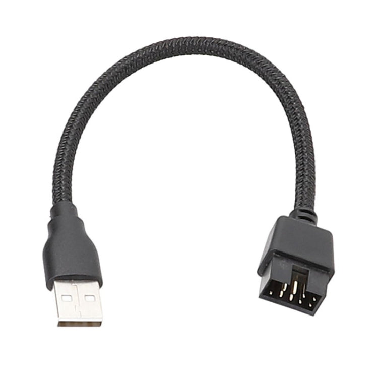 USB-A Stecker zu 9-Pin Motherboard Eingebauter RGB Daten-zu-externem U-Port Adapterkabel, USB-A Stecker zu 9Pin