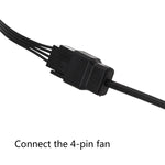 DC5521 Netzadapter zu 12V Computergehäuse 4-Pin Lüfterkabel, DC5521 zu 12V 4Pin
