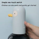 Niedlicher Enten Automatischer Schaumseifenspender Wiederaufladbar Berührungslos Handwaschmaschine Für Badezimmer Küche, Blau, Gelb