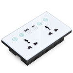 Graffiti Intelligente Steckdose mit Schalter USB+Type-C Dual-Port Fernsteuerung Steckdose, UK Stecker, Wifi Weiß, Wifi Schwarz, ZigBee Weiß, ZigBee Schwarz