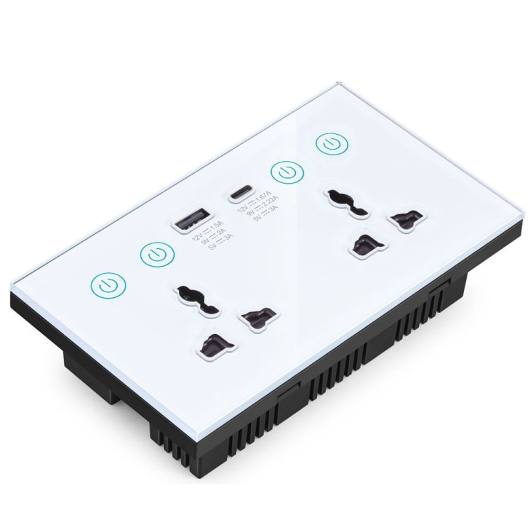 Graffiti Intelligente Steckdose mit Schalter USB+Type-C Dual-Port Fernsteuerung Steckdose, UK Stecker, Wifi Weiß, Wifi Schwarz, ZigBee Weiß, ZigBee Schwarz
