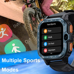 LOKMAT APPLLP 4 MAX 2,02-Zoll Android 8.1 Vollnetzwerk Wifi-Karte Bluetooth Smartwatch, 2G+16G (Marineblau), 2G+16G (Silber)