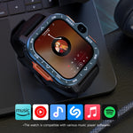 LOKMAT APPLLP 4 MAX 2,02-Zoll Android 8.1 Vollnetzwerk Wifi-Karte Bluetooth Smartwatch, 2G+16G (Marineblau), 2G+16G (Silber)