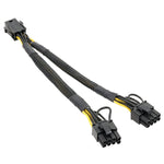 6Pin zu Dual 8Pin Grafikkarten-Setkabel Eins-zu-Zwei Stromversorgungskabel Adapter, 6Pin zu Dual 8Pin