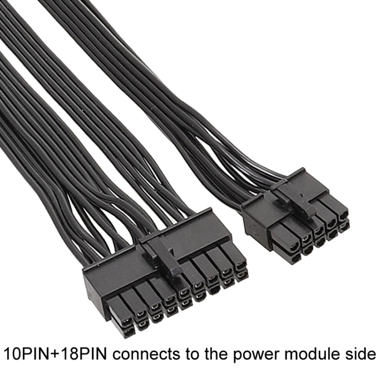 Für EVGA 10Pin / 18Pin zu 24Pin Flachkabel Modulkabel Grafikkarten-Blockkabel, 60cm Für EVGA