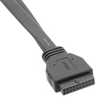 Motherboard USB3.0 Frontpanel-Kabel 19Pin zu Doppelport A Weiblich Daten-Flachkabel, 30cm, 50cm, 80cm
