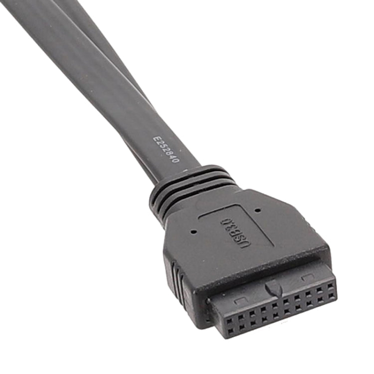 Motherboard USB3.0 Frontpanel-Kabel 19Pin zu Doppelport A Weiblich Daten-Flachkabel, 30cm, 50cm, 80cm