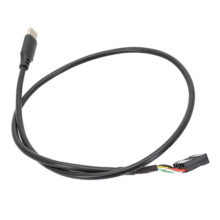 Motherboard USB 9Pin zu Type-C Gerade Daten Doppelgeschirmtes Kabel, 50cm Gerade
