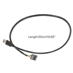 Motherboard USB 9Pin zu Type-C Gerade Daten Doppelgeschirmtes Kabel, 50cm Gerade