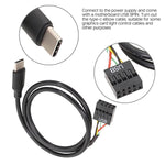 Motherboard USB 9Pin zu Type-C Gerade Daten Doppelgeschirmtes Kabel, 50cm Gerade