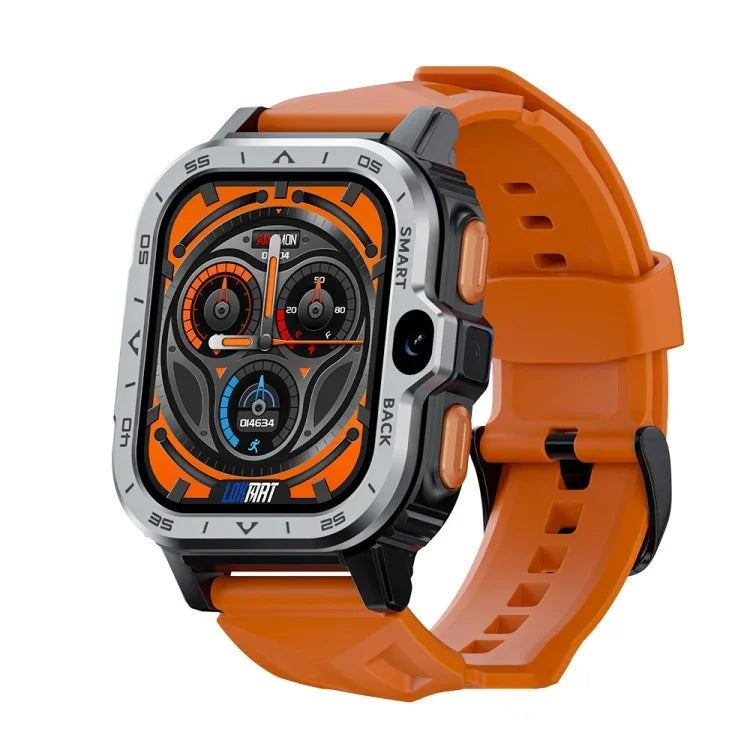 LOKMAT APPLLP 4 MAX 2,02-Zoll Android 8.1 Smartwatch mit WLAN-Karte und Bluetooth, 4G+64G (Silber), 4G+64G (Marineblau)