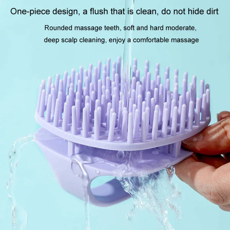 Silikon-Shampoobürste, Reinigungsbürste für die Kopfhaut, Massagebürste, Nass- und Trockenshampoo-Kamm