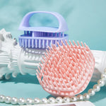 Silikon-Shampoobürste, Reinigungsbürste für die Kopfhaut, Massagebürste, Nass- und Trockenshampoo-Kamm