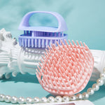Silikon-Shampoobürste, Reinigungsbürste für die Kopfhaut, Massagebürste, Nass- und Trockenshampoo-Kamm