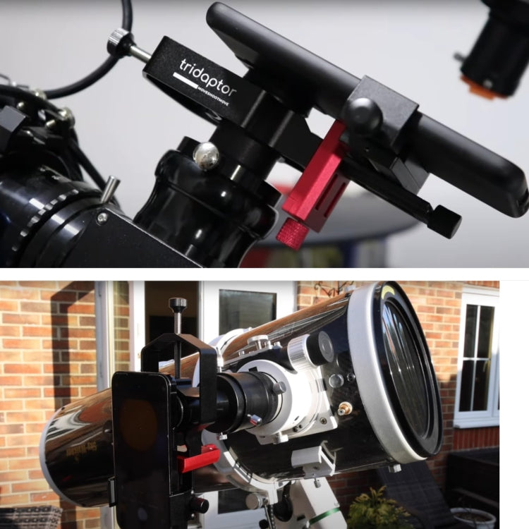 Tridaptor Digiscoping Adapter 3-Achsen-Teleskop-Handyhalterung für Fernglas Monokular Mikroskop, ohne Bluetooth