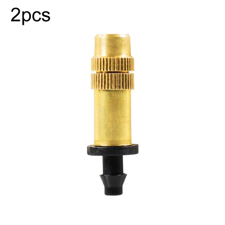 2 Stück 4/7mm Vernebelungsdüse mit Widerhaken Gartenbau und Gewächshaus Bewässerung Mikro Sprühkopf, Bronze Köpfe