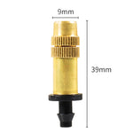 2pcs 4/7mm Barbed Atomizing Spray Nozzle Horticulture And Greenhouse Irrigation Micro Spray Header, Bronze Heads