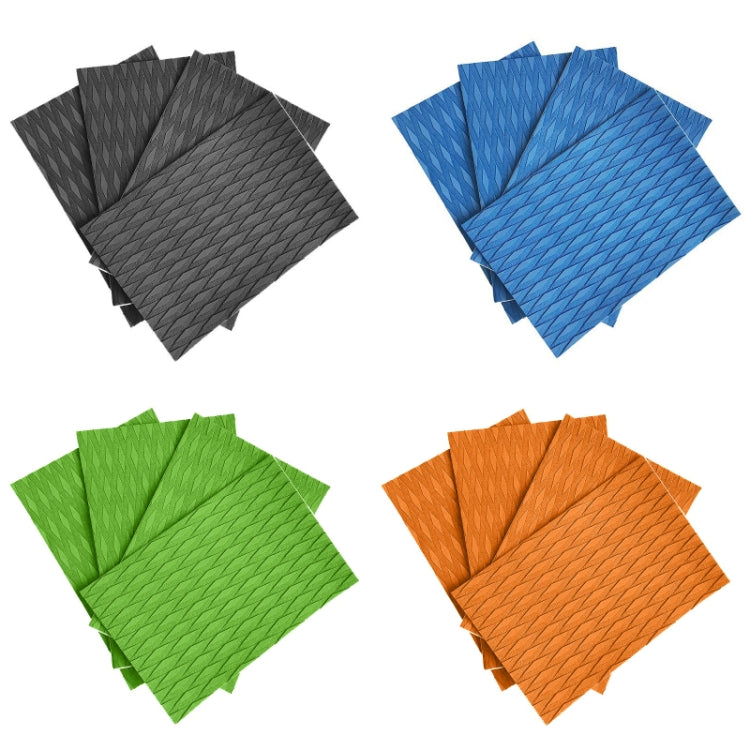 4 Stück / Set EVA Surfbrett Anti-Rutsch-Pads Kajak Fußpolster, Schwarz, Blau, Grün, Orange