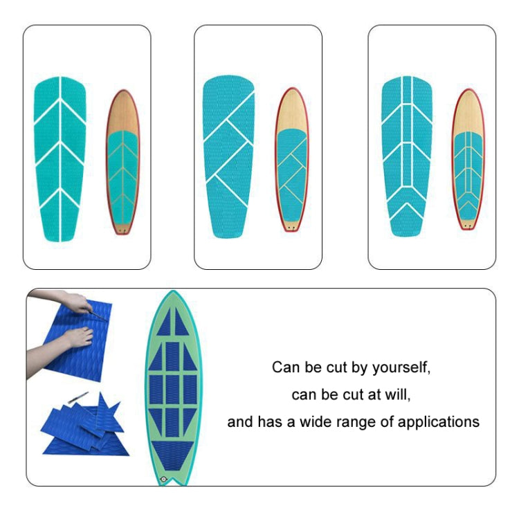 4 Stück / Set EVA Surfbrett Anti-Rutsch-Pads Kajak Fußpolster, Schwarz, Blau, Grün, Orange