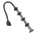 18AWG Großes 4-Pin Sleeve Raster 1-zu-5 SATA Festplattenkäfig-Kabel, 40cm 4Pin 1-zu-5